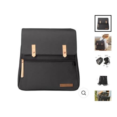 Meta Backpack in Black Matte Canvas