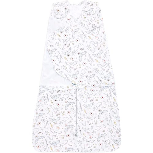 HALO Harry Potter 100% Cotton Sleepsack Swaddle, 3-Way Adjustable Wearable Blanket, TOG 1.5, Harry Potter Messenger, Small, 3-6 Months