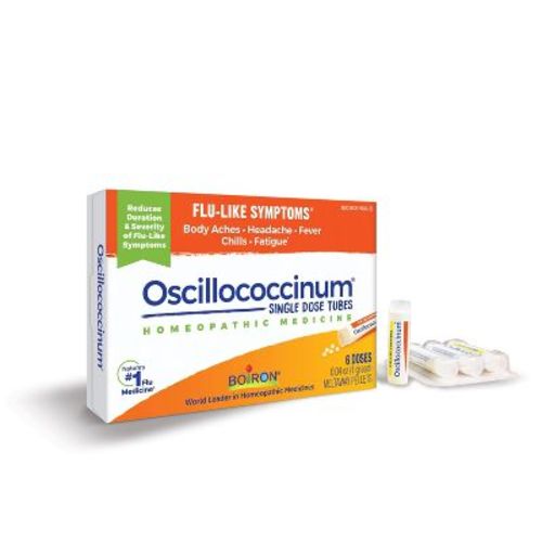 Boiron Oscillococcinum Flu-Like Symptoms, Body Aches, Headache, Fever, Chills and Fatigue 6 Doses Treatment - 6ct