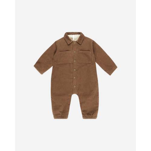 Cord Baby Jumpsuit || Saddle