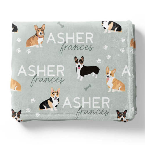 Personalized Kids Blanket | Corgi