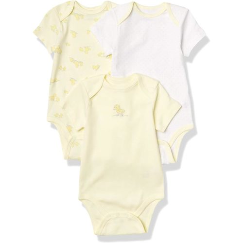 Little Me Baby Gender Neutral 3-Pack 100% Cotton Scratch Free Tag Bodysuits