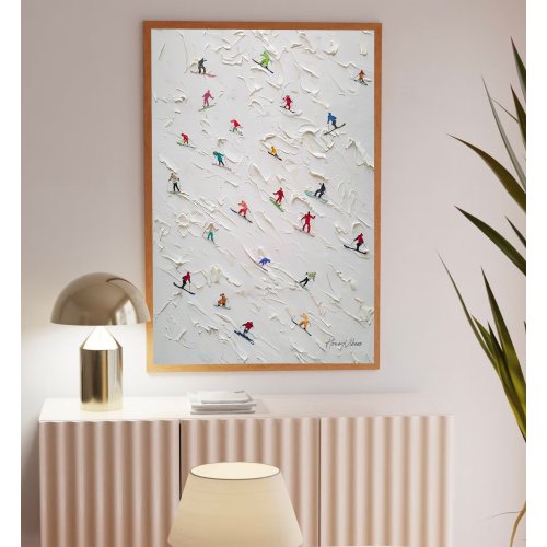 Retro Apres Ski Wall Art, Mini Skiers Print, Cozy Ski Cabin Decor | Vintage Bar Cart Art, Winter Wall Art, Minimal Home Decor