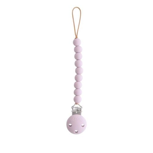 mushie 100% Silicone Baby Pacifier Clip BPA Free | Hera (Soft Lilac)