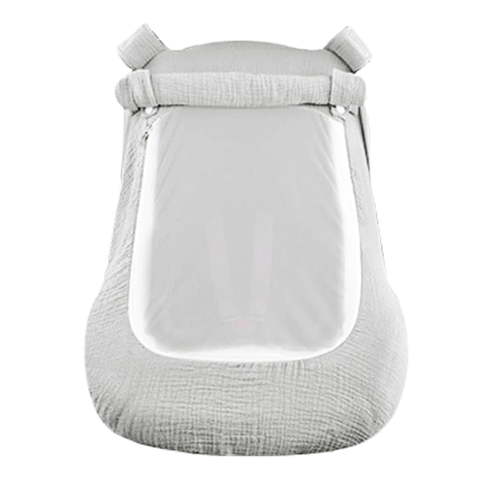 Leadrop Muslin Baby Car Seat Cover with Breathable Mesh Window Windproof Infant Carseat Canopy Newborn Boys Girls Stroller Sun Shade Cover
