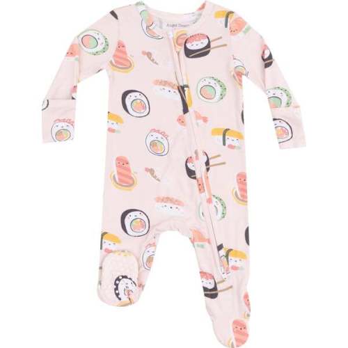 2 Way Zipper Footie, Sushi Pink