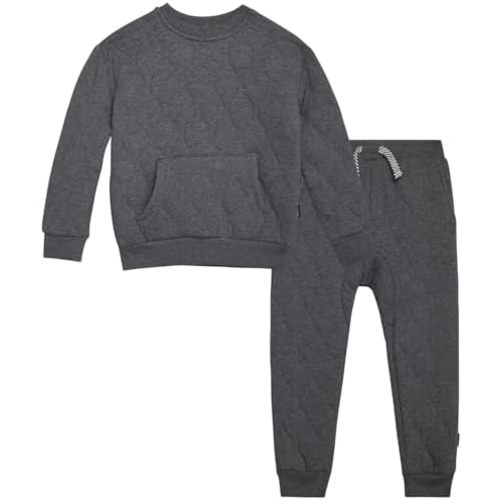 Volcom Boys' Sweatsuit Set - 2 Piece Soft Fleece Crewneck Pullover Sweatshirt and Jogger Pants - Cozy Outfits for Boys 12M-7