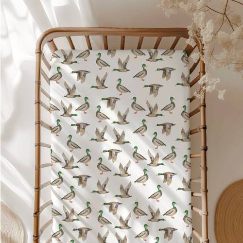 Duck Hunting Nursery, Mallard Duck Crib Sheet, Hunting Baby, Baby Gift, Duck Crib Sheet, Hunting Nursery, Gsp Nursery, Baby Shower Gift,