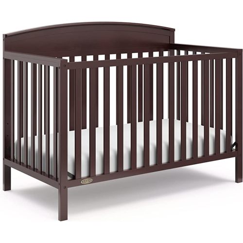 Graco Benton 5-in-1 Convertible Crib (Espresso) – GREENGUARD Gold Certified, Converts from Baby Crib to Toddler Bed, Daybed and Full-Size Bed, Fits Standard Full-Size Crib Mattress