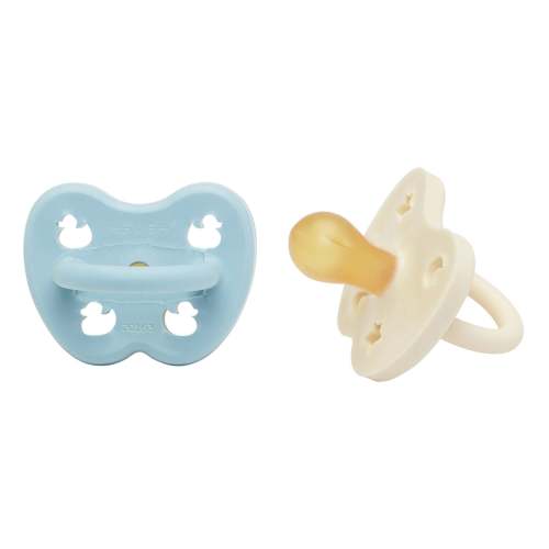 Natural Rubber Pacifier ROUND Newborn 0+ Months Two-Pack - Round 0-3 months