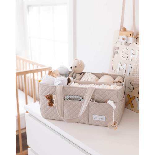 Quilted Diaper Caddy Organizers - Large