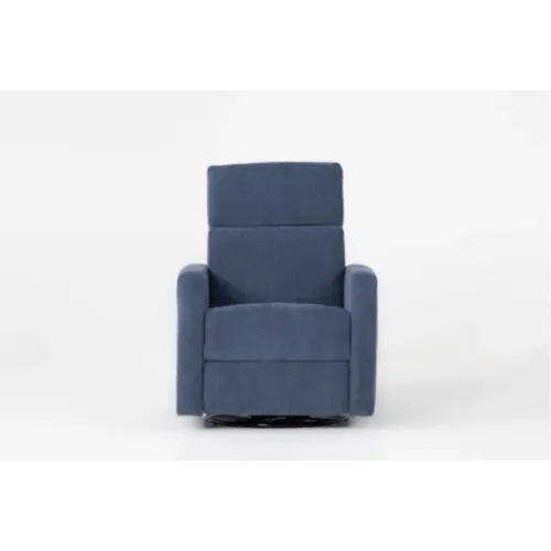 Zimri Navy 38" Power Swivel Glider Recliner