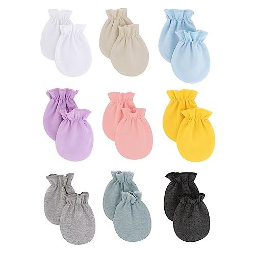 ZURLEFY Cute Baby Mittens Newborn, No Scratch Baby Boy Mittens, Baby Girl Hat Gloves for Toddlers, Infant, Newborn