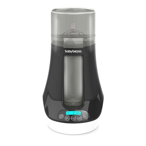 Baby Brezza Electric Baby Bottle Warmer, Breastmilk Warmer + Defroster - Only Brand with Different Temperatures for Breastmilk + Formula - Universal Fit for All Baby Bottle Sizes + Breastmilk Bags