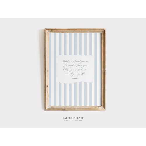 Jeremiah 1:5 - Before I Formed You Nursery Wall Art, Christian Baby Blue Boy's Room Decor, Bible Verse Print, Scripture Beach House Decor