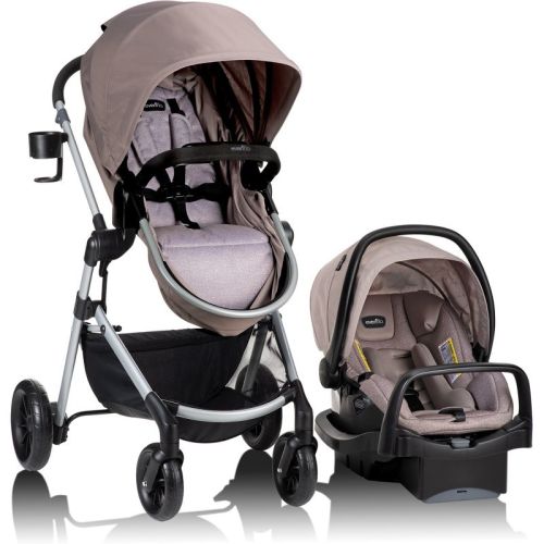 Evenflo Pivot Modular Travel System With Stroller & Safemax Infant Car Seat - Sandstone