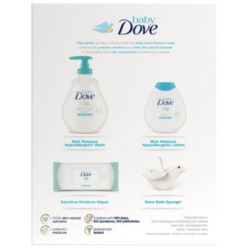 Baby Dove Rich Moisture Wipe & Bath Sponge Gift Set