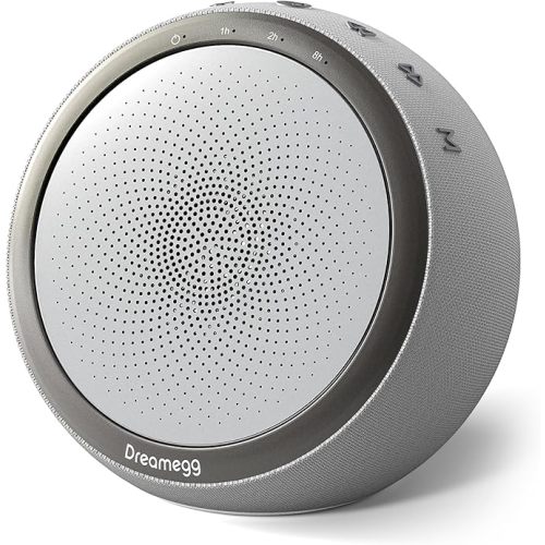 Dreamegg D1 Sound Machine Baby - White Noise Machine for Baby with Night Light, 24 High Fidelity Sounds, Timer & Memory Feature, Noise Machine with Nursery Lamps for Adults, Home, Office (White)