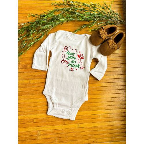 Love you so mush - mushroom baby shower - mushroom baby clothes - mushroom baby - nature baby shower - baby shower gift - baby onesie
