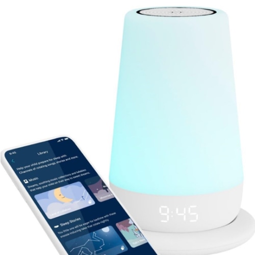 Hatch Rest+ Baby & Kids Sound Machine | 2nd Gen | Child’s Night Light, Alarm Clock, Toddler Sleep Trainer, Time-to-Rise, White Noise, Bedtime Stories, Portable, Backup Battery (with Charging Base)