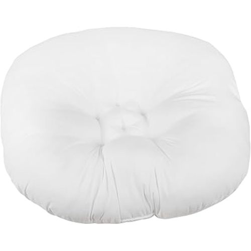 Cotton Newborn Lounger Cover, Removable Cover with Hidden Zipper Soft Baby Lounger Cover Round Lounger Slipcover for Infant Lounger Pillow (Only Cover) (Filler)