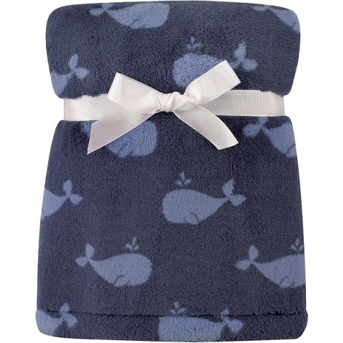 Hudson Baby Unisex Baby Super Plush Blanket, Whale, One Size