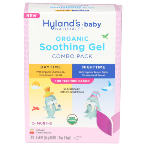 Hyland's Baby Organic Soothing Teething Gel, Day & Night Combo Pack