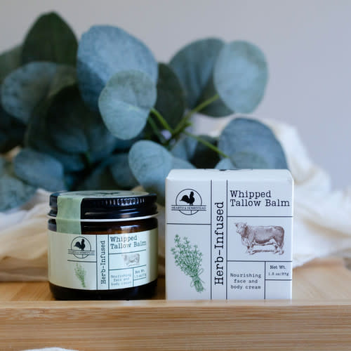 Whipped Tallow Balm: Herb-Infused (Unscented)