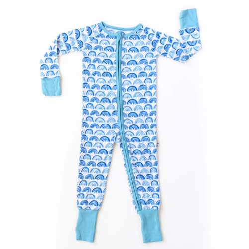 Blue Rainbows Zippy - Little Sleepies 0-3 months