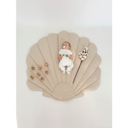 Natural seashell play mat, decorative floor mat, baby play mat