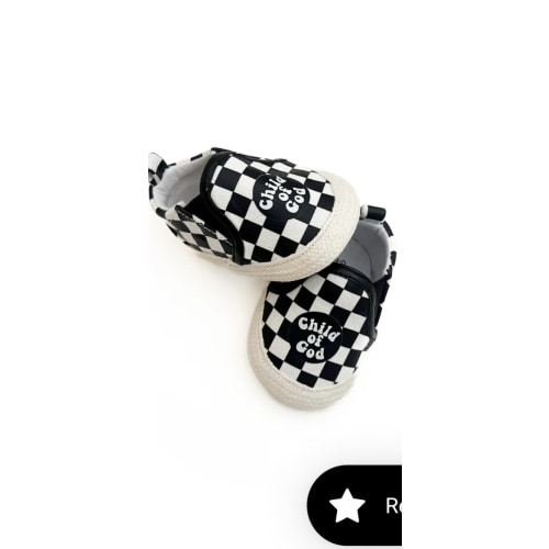 Child of God Checkered Baby Shoe