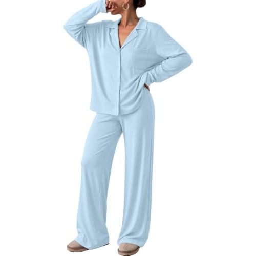 Trendy Queen Women Pajamas Set Sleepwear Fall 2 Piece Soft Lounge Pjs