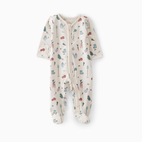 Carter\'s Little Planet Organic Cotton Sleep & Play Pajamas - Veggie Garden Print, Newborn