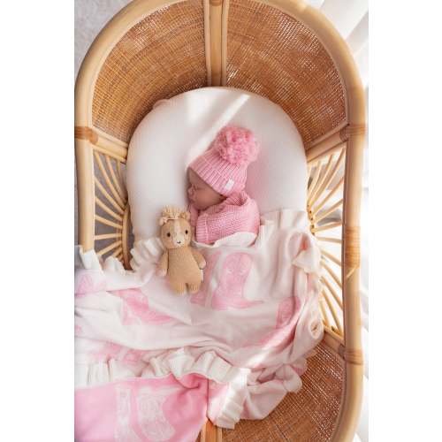 Knit Blanket | Pink Cowgirl Boots – Little and Fern