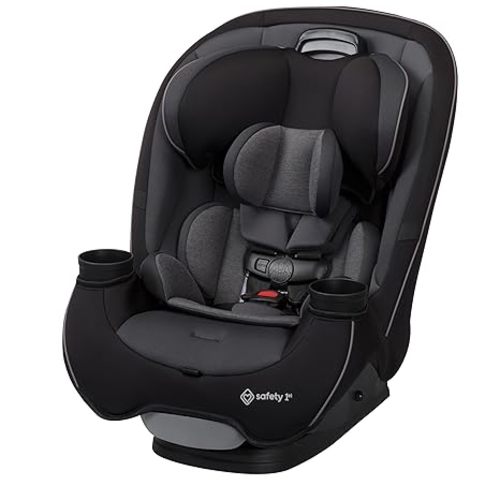 Safety 1st Grow and Go All-in-One Slim Convertible Car Seat, Rear Facing, 5-40 lbs, Forward Facing (30–65 lbs), High Back Booster Seat 40-100 pounds, Black Phantom
