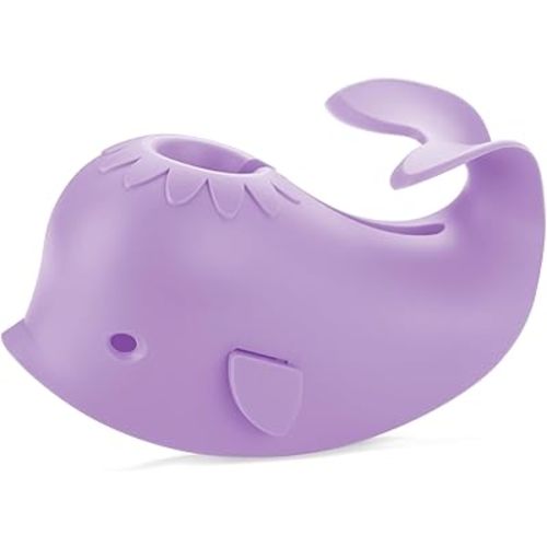 Bath Faucet Cover for Kids, Bath Spout Cover for Baby are Suitable for Most Bathtub Faucet, Soft Silicone Bathtub Faucet Safet Spout Cover Bathroom Tub, Adds Fun to Your Baby (Purple)