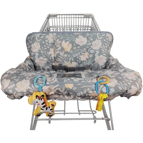 ICOPUCA Shopping Cart Cover for baby, 2 in 1 cart cover for babies N high chair cover, padded grocery cart cover for baby girl boy, universal fit
