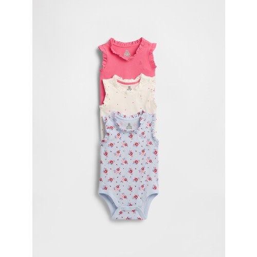 Baby First Favorites Organic Cotton Ruffle Bodysuit (3-Pack) | Gap
