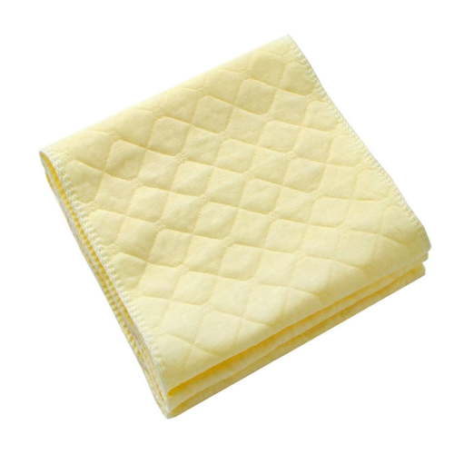 Ikeay Cotton Baby 3 Layer Washable Cloth Soft Flat Fold Cloth For Babies Baby Burp Cloths Reusable For Newborn Babies Toddlers Three-layer diaper small size 32*12cm yellow 10pc