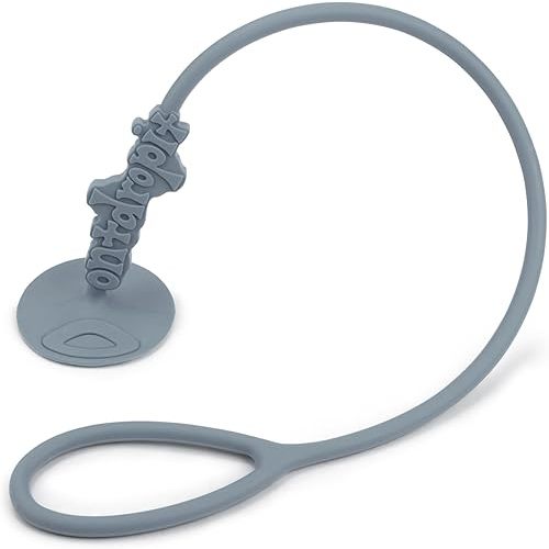 Don't Drop It ® Silicone Suction Cup Strap to Keep Cups, Bottles, Toys, and More from Hitting The Floor (Dusty Blue)
