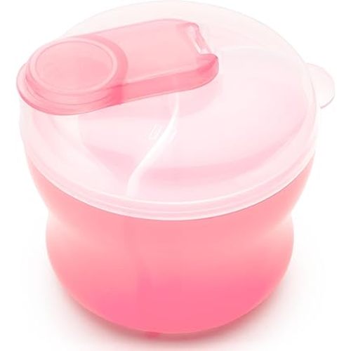 Munchkin Formula Dispenser for Baby Bottle Feeding On The Go, Easy-Pour Spout for Powdered Formula & Cereal, 3 Compartments, 9 Ounce, Pink