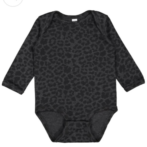 Black Leopard Long Sleeve Onesie (Babies/Toddlers) – Witching Hour Baby