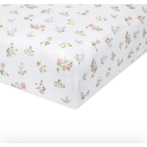 Country Floral Essentials Cotton Crib Sheet | aden + anais