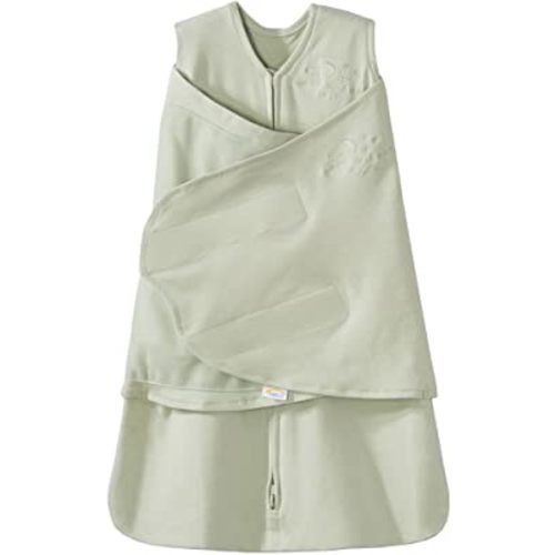 HALO 100% Cotton Sleepsack Swaddle, 3-Way Adjustable Wearable Blanket, TOG 1.5, Sage, Newborn, 0-3 Months