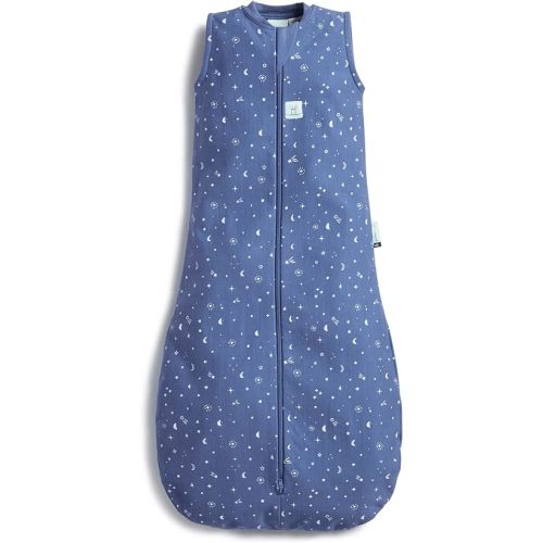 ergoPouch 0.2 Tog Jersey Sleeping Bag – Arms-Out Baby Sleep Sack – Soft, Breathable & Comfortable (3-12 Months, Night Sky)