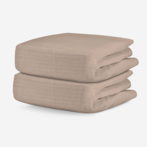 Breathable, Organic Cotton Sheets (2-pack) - Standard / Clay Solid