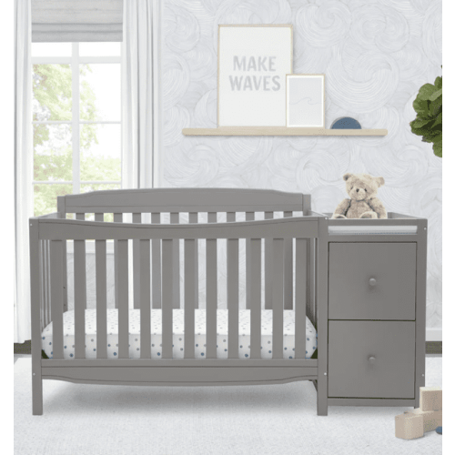 Delta Children Mason 6-in-1 Convertible Crib and Changer, Gray