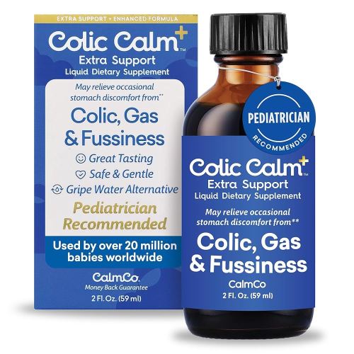 Colic Calm Plus - Alternative Gripe Water with Extra Support, Infant Gas Drops for Newborns, Colic & Upset Stomach Relief, Safe & Gentle, Baby Essentials for Digestive Health, 2 fl oz (Pack of 1)