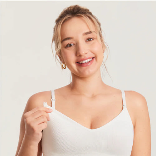Ribbed V Neck Nursing Bralette