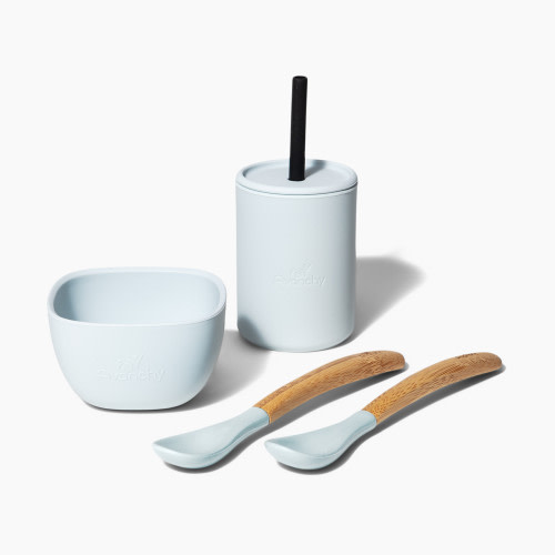 Avanchy La Petite Essentials Silicone Feeding Gift Set - Gray